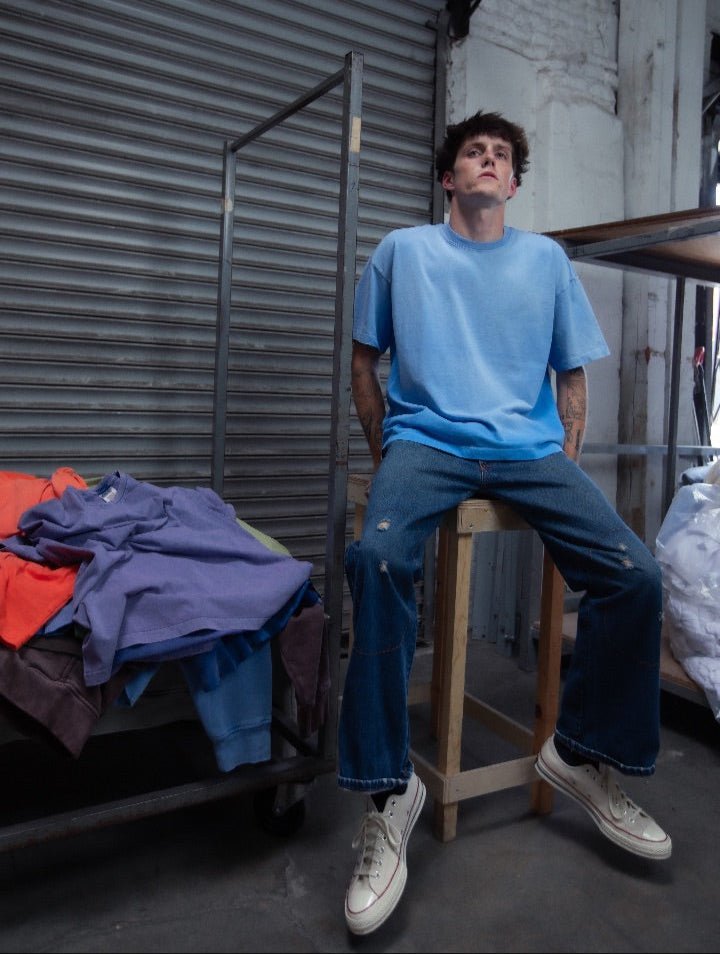 FADED ICE BLUE T-SHIRT